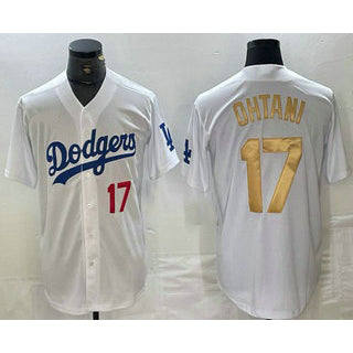 Baseball Jersey | Los Angeles Dodgers #17 Shohei Ohtani Number White Gold Stitched Cool - image 1