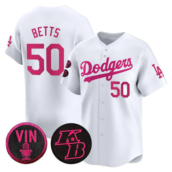 Baseball Jersey | Los Angeles Dodgers #50 Mookie Betts White 2026 Mother’s Day Limited Stitched - image 1