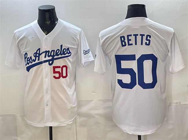 Baseball Jersey | Los Angeles Dodgers #50 Mookie Betts White Alternate Stadium Stitched - image 1