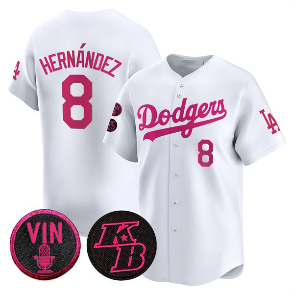 Baseball Jersey | Los Angeles Dodgers #8 Enrique Hernández White 2026 Mother’s Day Limited Stitched - image 1