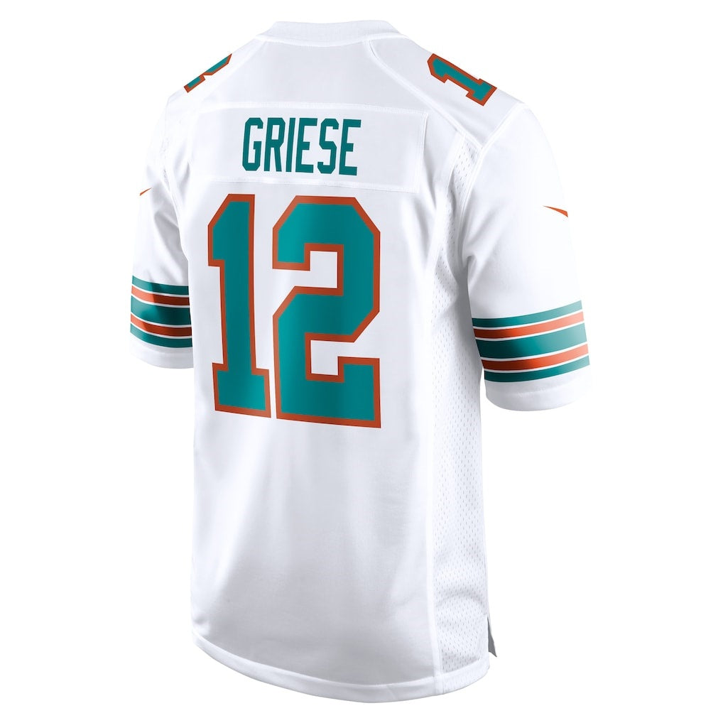 American Football Jersey | M.Dolphins #12 Bob Griese White Retired Player - image 1