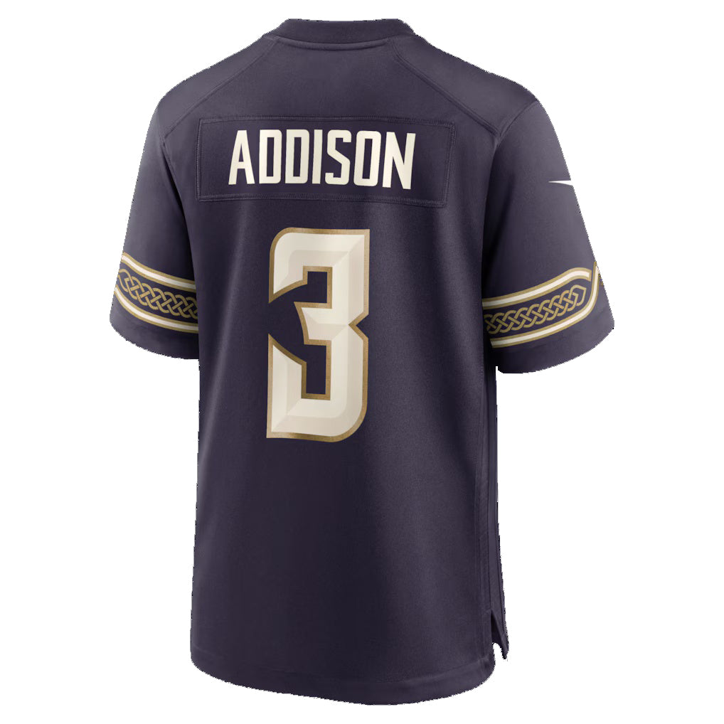 American Football Jersey | MN.Vikings #3 Jordan Addison Purple 2026 Rivalries Collection Game Football Stitched Jersey - image 1