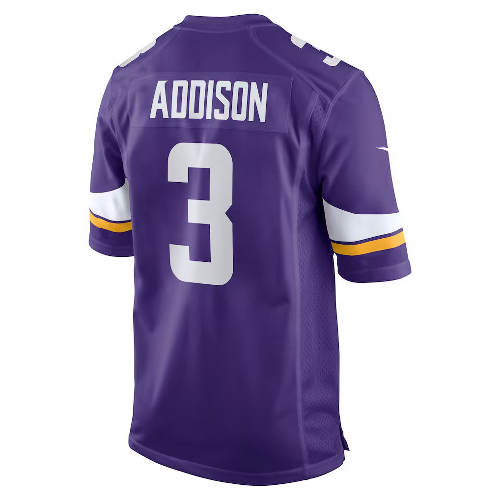 American Football Jersey | MN.Vikings #3 Jordan Addison Purple Game Jersey - image 1