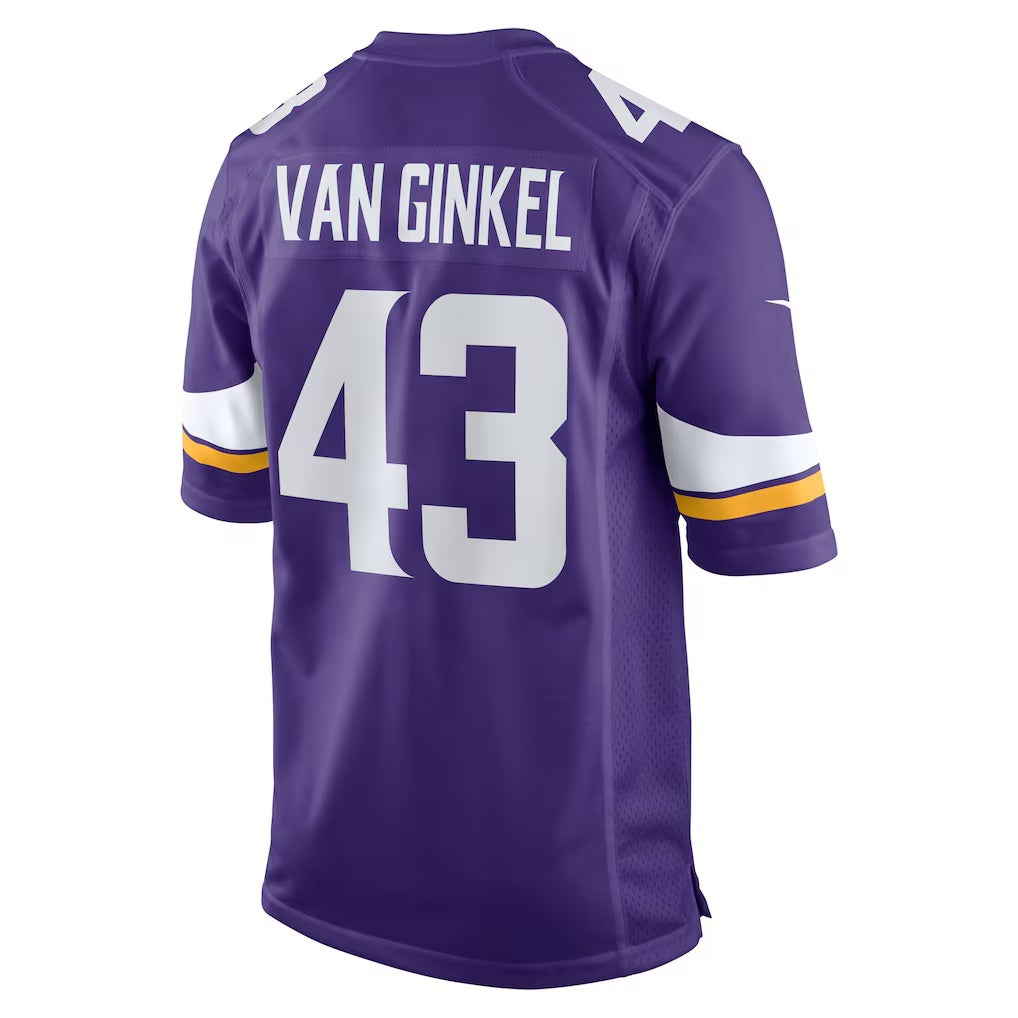 American Football Jersey | MN.Vikings #43 Andrew Van Ginkel Purple Team Game Jersey - image 1