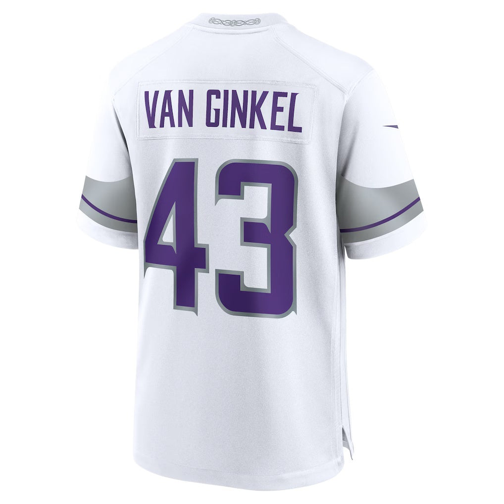 American Football Jersey | MN.Vikings #43 Andrew Van Ginkel White Alternate Game Jersey - image 1