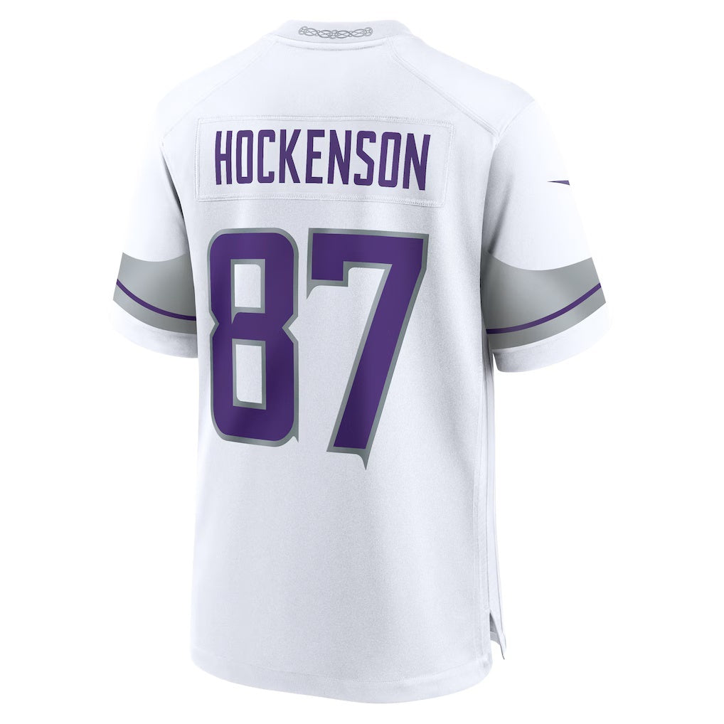 American Football Jersey | MN.Vikings #87 T.J. Hockenson White Alternate Game Player Jersey - image 1