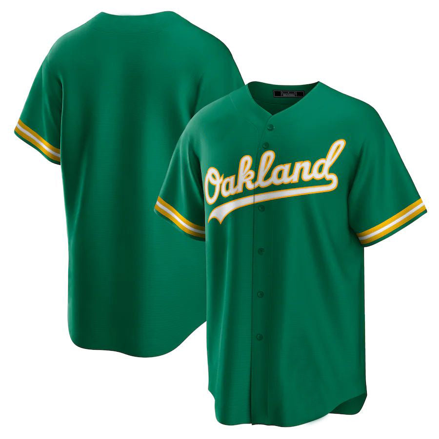 Baseball Jersey | Athletics Blank Player Green Alternate Replica Baseball Jerseys - image 2