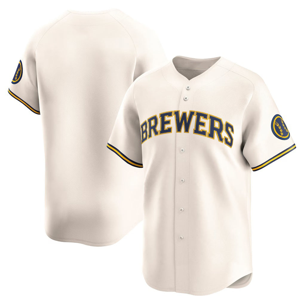 Baseball Jersey | Milwaukee Brewers Cream Home Limited - image 1