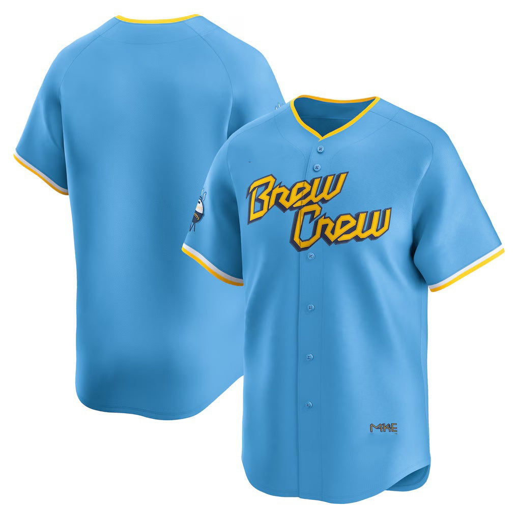 Baseball Jersey | Milwaukee Brewers Light Blue City Connect Limited - image 1