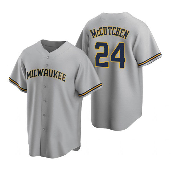 Baseball Jersey | Milwaukee Brewers #24 Andrew McCutchen Gray Stitched - image 1