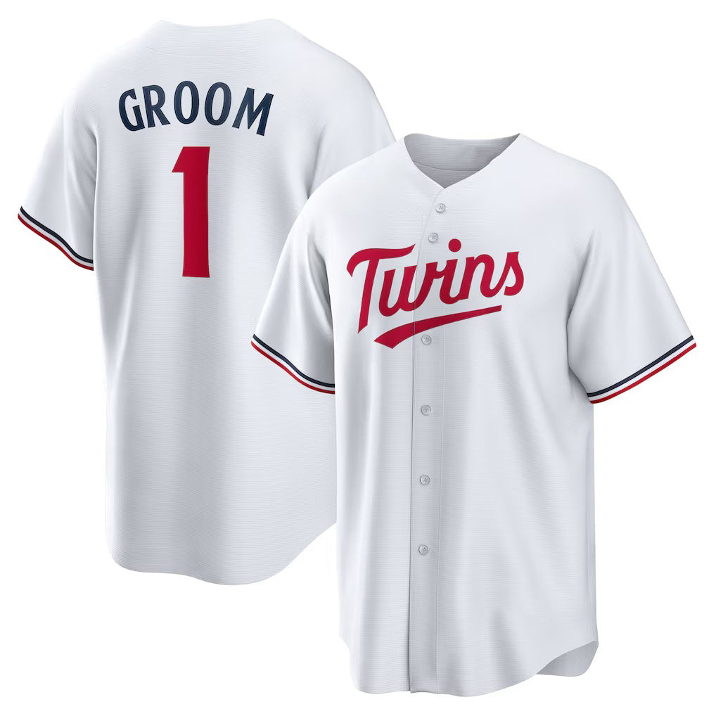 Baseball Jersey | Minnesota Twins White #1 Groom Home Replica - image 1