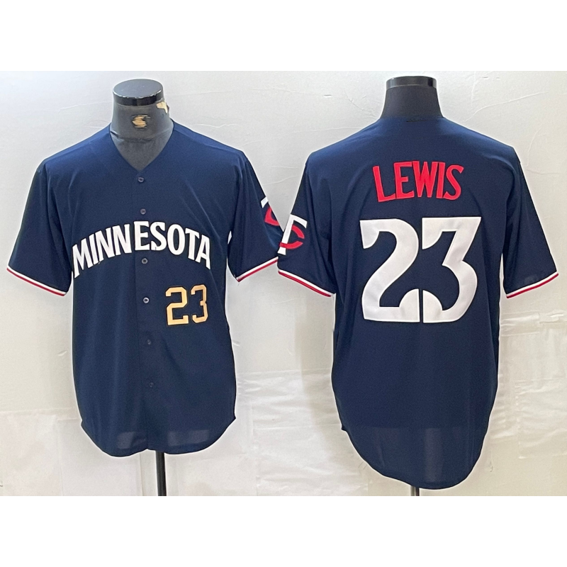 Baseball Jersey | Minnesota Twins #23 Royce Lewis Number 2023 Navy Blue Stitched Baseball Jerseys - image 1