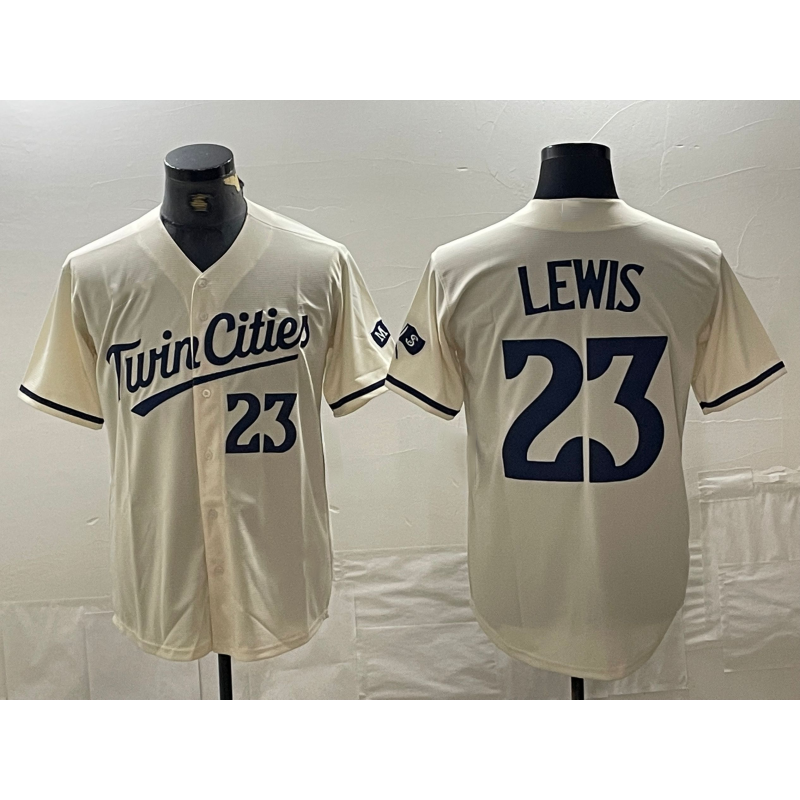 Baseball Jersey | Minnesota Twins #23 Royce Lewis Number Cream Stitched - image 1