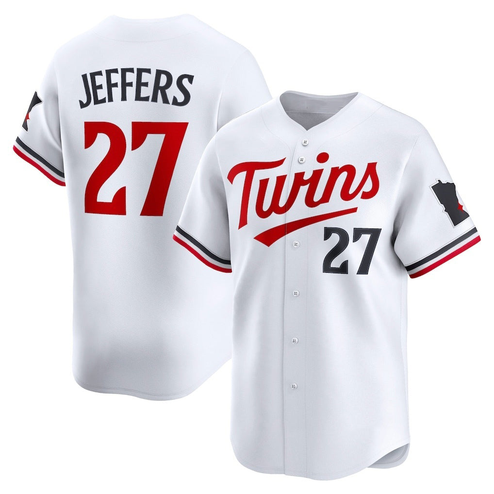 Baseball Jersey | Minnesota Twins #27 Ryan Jeffers White Home Limited Player - image 1