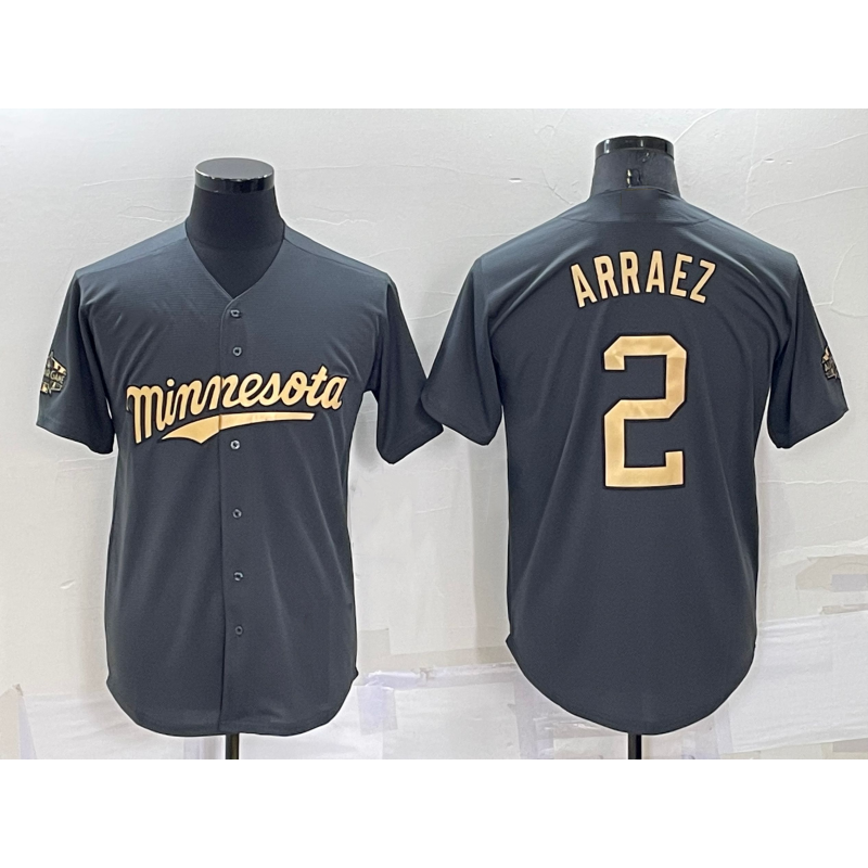 Baseball Jersey | Minnesota Twins #2 Luis Arraez Charcoal 2022 All-Star Stitched - image 1