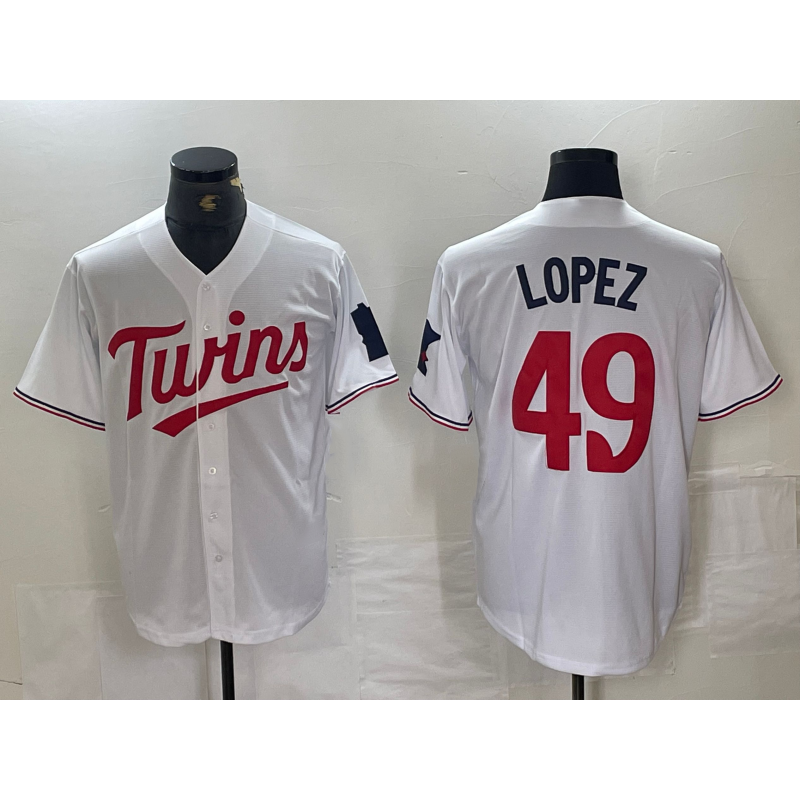 Baseball Jersey | Minnesota Twins #49 Pablo Lopez White Stitched Cool - image 1