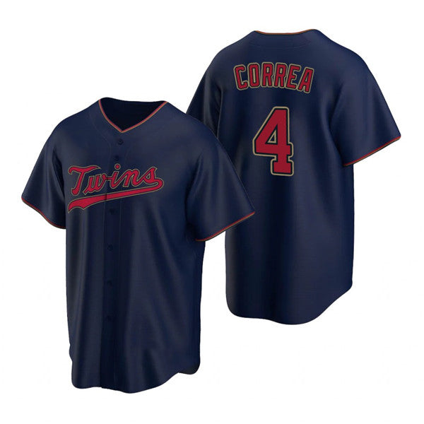 Baseball Jersey | Minnesota Twins #4 Carlos Correa Navy Stitched - image 1