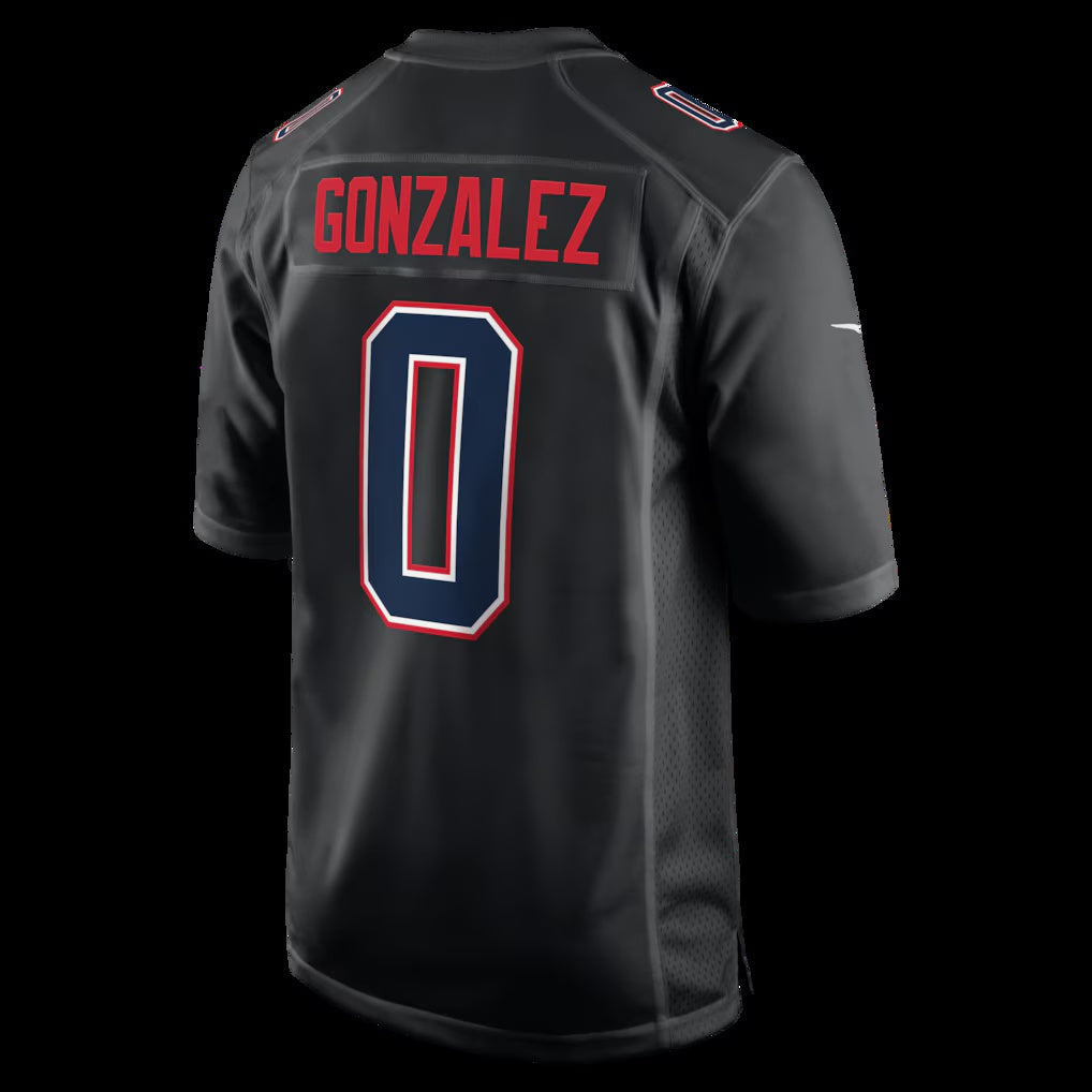 American Football Jersey | NE.Patriots #0 Christian Gonzalez Black Fashion Game - image 1