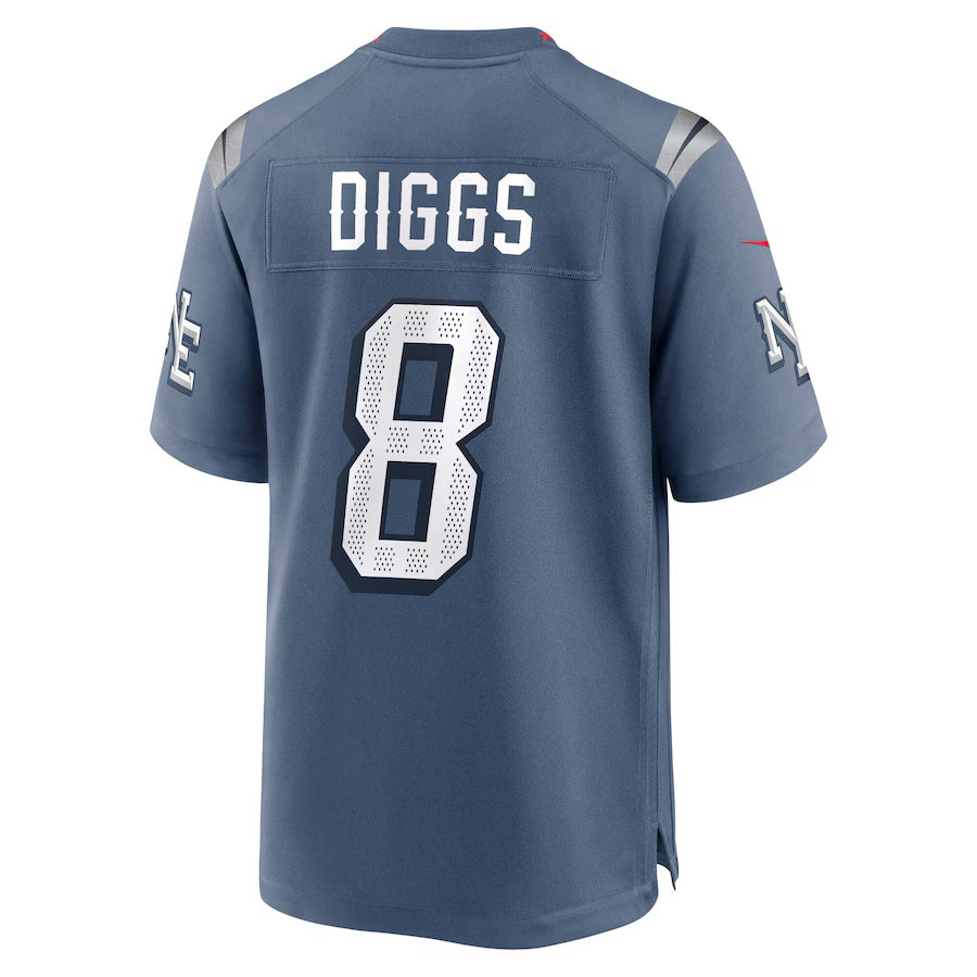 American Football Jersey | NE.Patriots #8 Stefon Diggs 2025 Rivalries Collection Game Jersey - Storm Blue - image 1