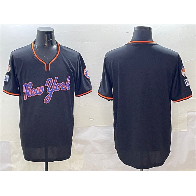 Baseball Jersey | New York Mets Blank Black 2025 Spring Training Stitched - image 1