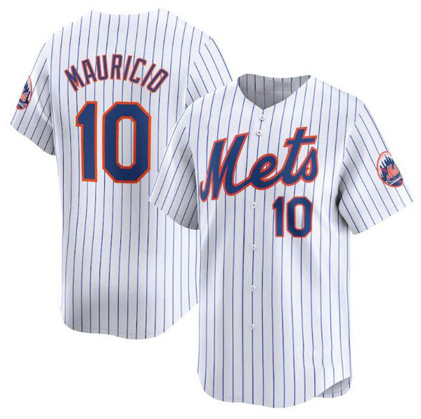 Baseball Jersey | New York Mets #10 Ronny Mauricio White 2024 Home Limited Stitched - image 1