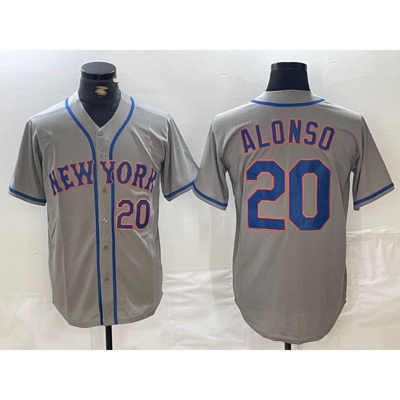 Baseball Jersey | New York Mets #20 Pete Alonso Grey Stitched - image 1