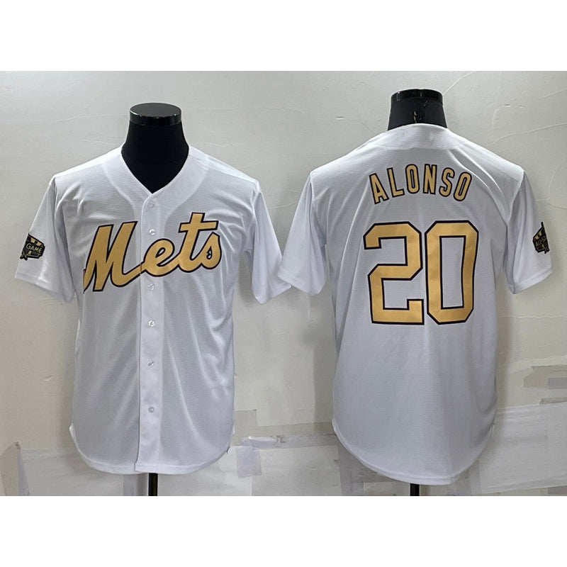 Baseball Jersey | New York Mets #20 Pete Alonso White 2022 All Star Stitched Cool - image 1