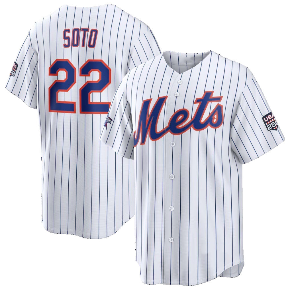 Baseball Jersey | New York Mets #22 Juan Soto 2026 All-Star Game White Replica - image 1