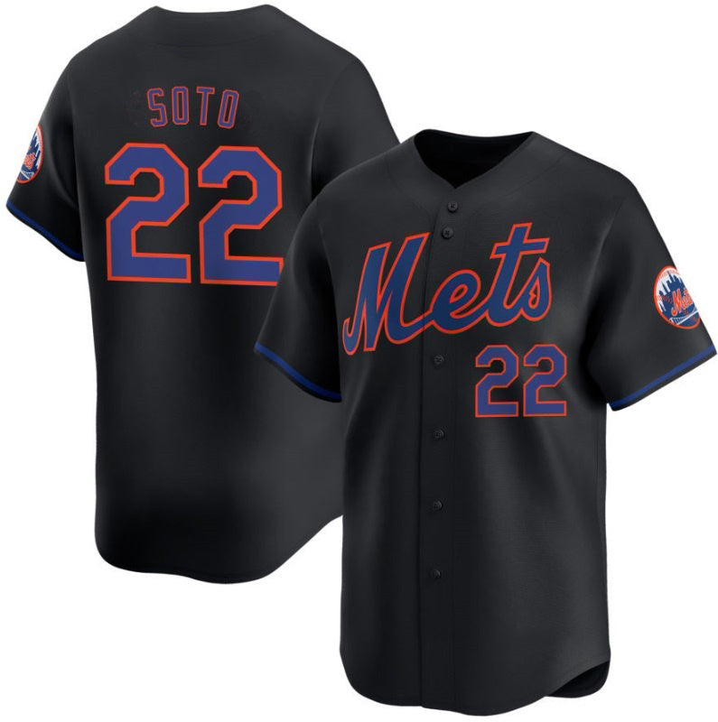 Baseball Jersey | New York Mets #22 Juan Soto Black 2024 Alternate Limited Stitched - image 1