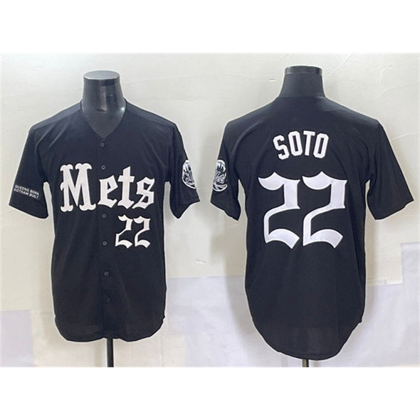 Baseball Jersey | New York Mets #22 Juan Soto Black 'Gotham Gothic Edition' Limited Stitched - image 1