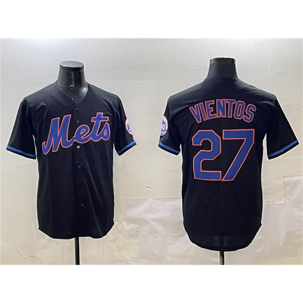 Baseball Jersey | New York Mets #27 Mark Vientos Black Stitched - image 1