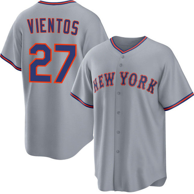 Baseball Jersey | New York Mets #27 Mark Vientos Gray 2025 Limited Stitched - image 1