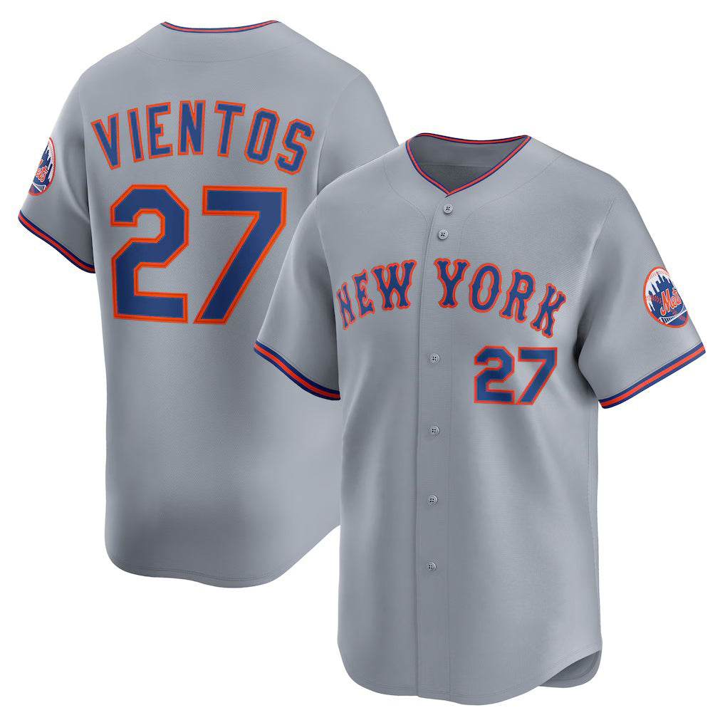 Baseball Jersey | New York Mets #27 Mark Vientos Gray All-Star Limited - image 1
