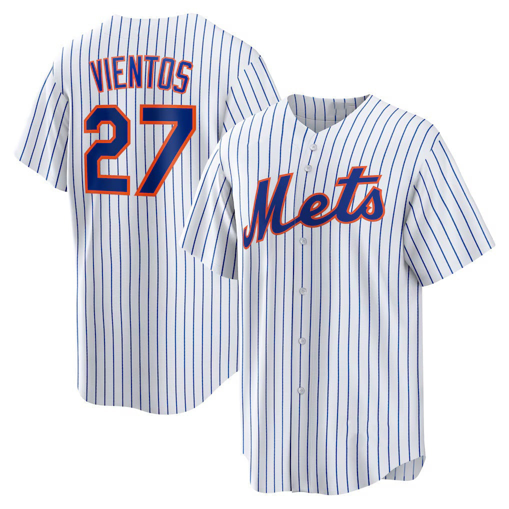 Baseball Jersey | New York Mets #27 Mark Vientos White Home Replica - image 1