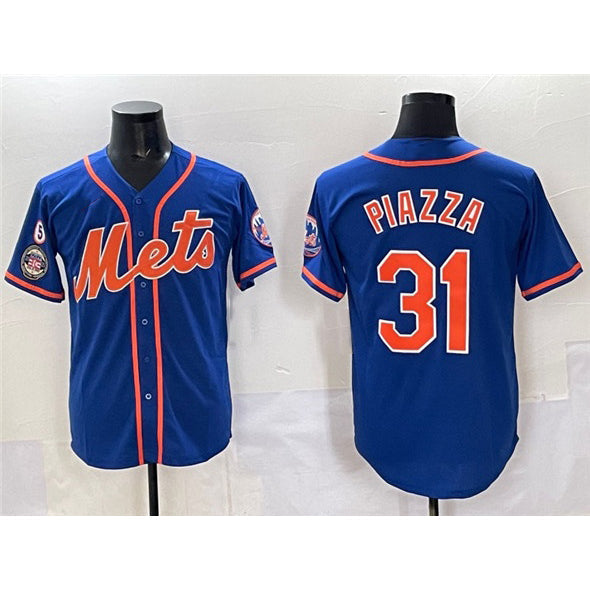 Baseball Jersey | New York Mets #31 Mike Piazza Blue With Patch Stitched - image 1