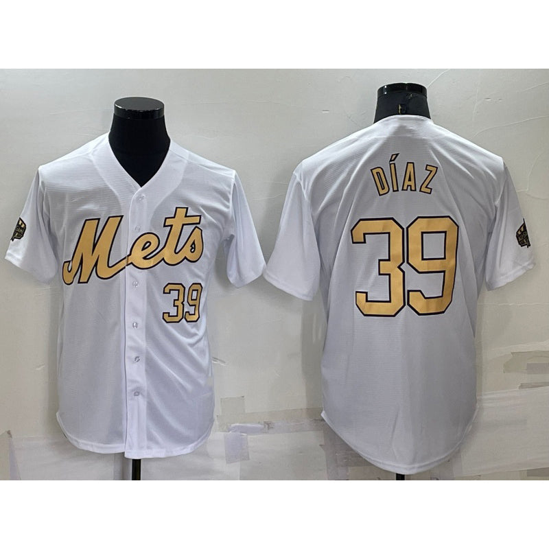 Baseball Jersey | New York Mets #39 Edwin Diaz Number White 2022 All Star Stitched Cool - image 1