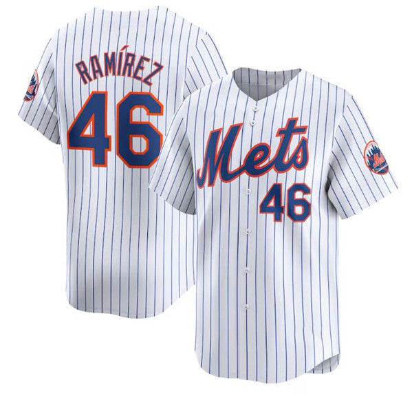 Baseball Jersey | New York Mets #46 Yohan Ramirez White 2024 Home Limited Stitched - image 1