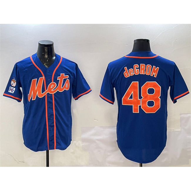 Baseball Jersey | New York Mets #48 Jacob DeGrom Royal 2025 Spring Training Stitched - image 1