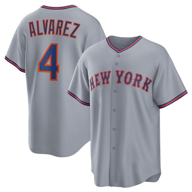 Baseball Jersey | New York Mets #4 Francisco Alvarez Gray 2025 Limited Stitched - image 1