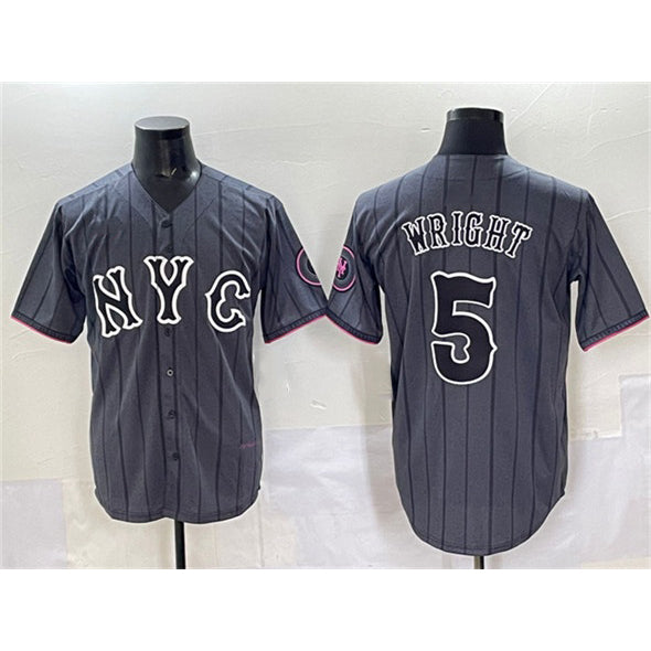 Baseball Jersey | New York Mets #5 David Wright Navy City Connect Stitched - image 1