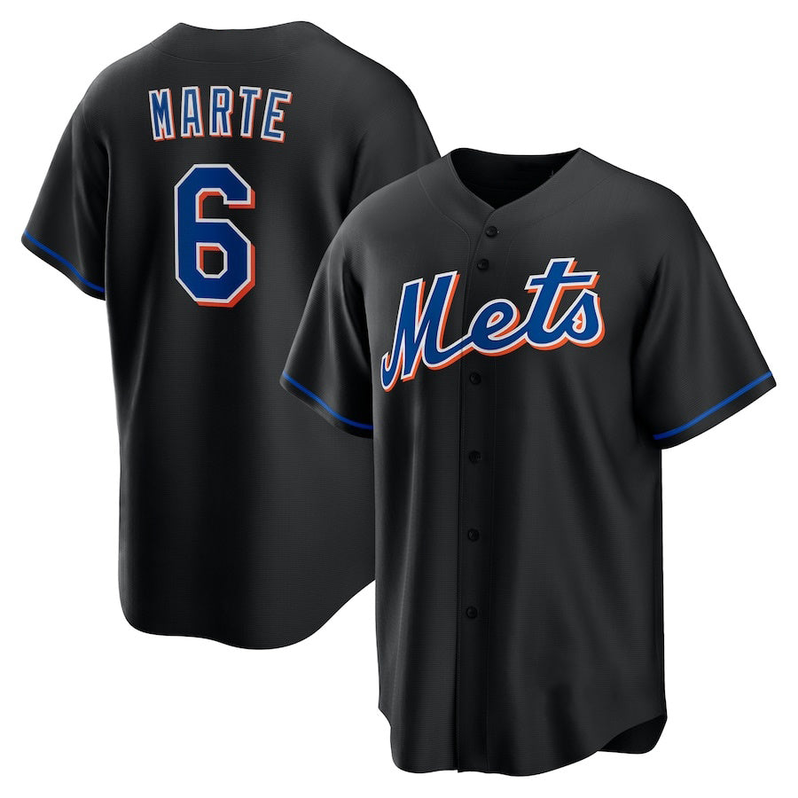 Baseball Jersey | New York Mets #6 Starling Marte Black Stitched Cool - image 1