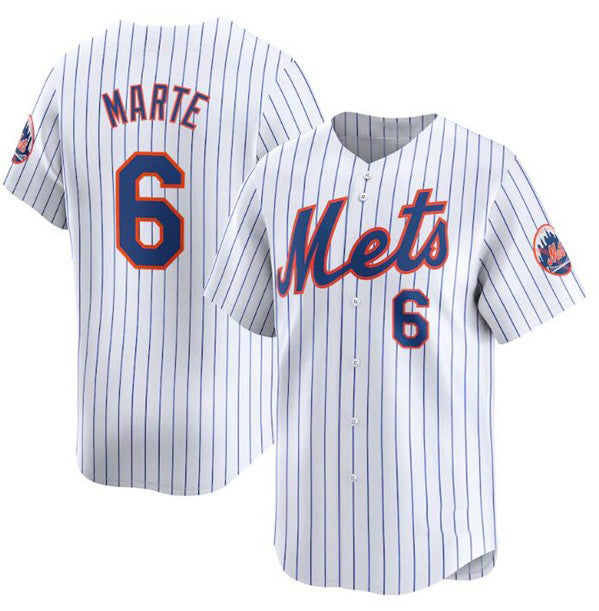 Baseball Jersey | New York Mets #6 Starling Marte White 2024 Home Limited Stitched - image 1