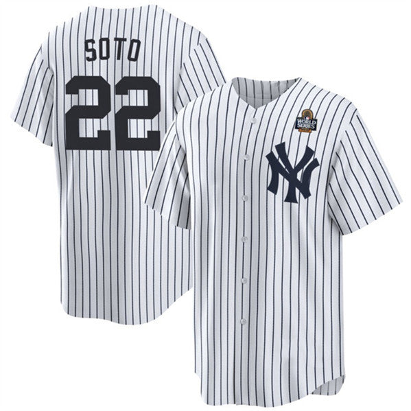 Baseball Jersey | New York Yankees #22 Juan Soto White 2024 World Series With Name Stitched - image 1