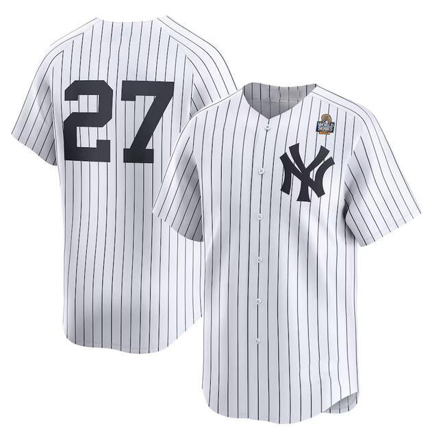 Baseball Jersey | New York Yankees #27 Giancarlo Stanton White 2024 World Series Home Limited Stitched - image 1