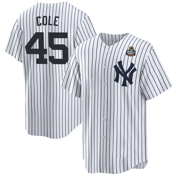 Baseball Jersey | New York Yankees #45 Gerrit Cole White 2024 World Series With Name Stitched - image 1