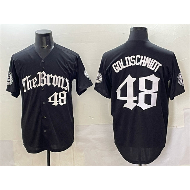 Baseball Jersey | New York Yankees #48 Paul Goldschmidt Black 'Gothic Legacy Edition' Limited Stitched - image 1