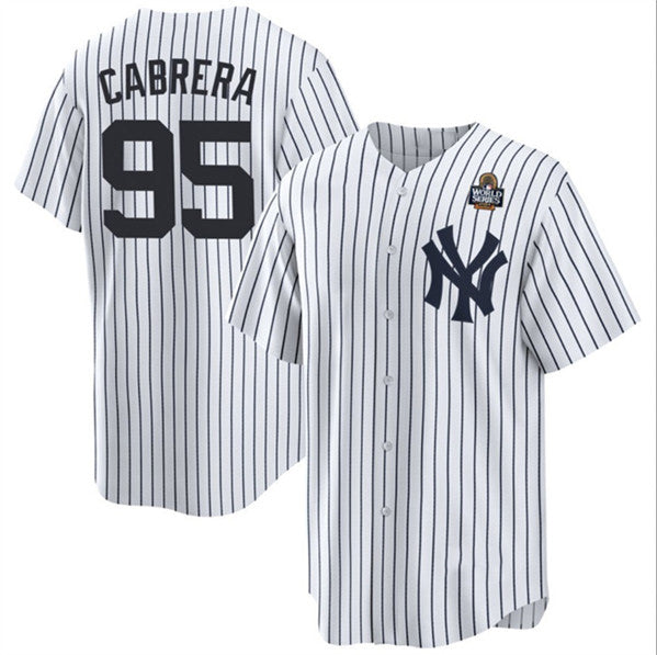 Baseball Jersey | New York Yankees #95 Oswaldo Cabrera White 2024 World Series Stitched - image 1