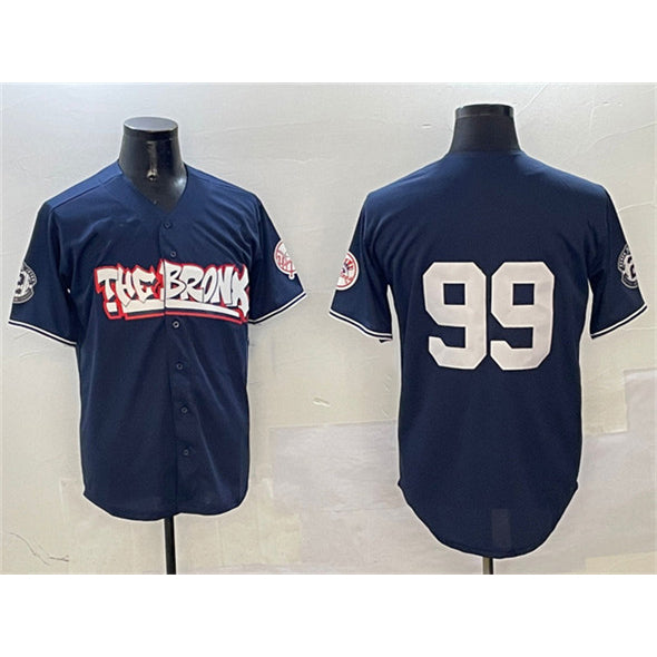 Baseball Jersey | New York Yankees #99 Aaron Judge Navy Bronx Graffiti Vapor Limited Stitched - image 1