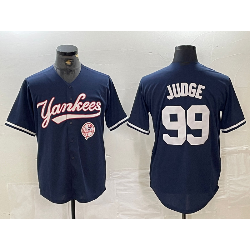 Baseball Jersey | New York Yankees #99 Aaron Judge Navy With Patch Stitched - image 1