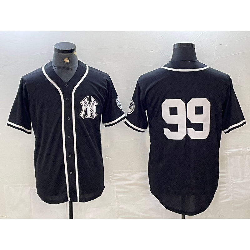 Baseball Jersey | New York Yankees #99 Aaron Judge No Name Black White Stitched - image 1